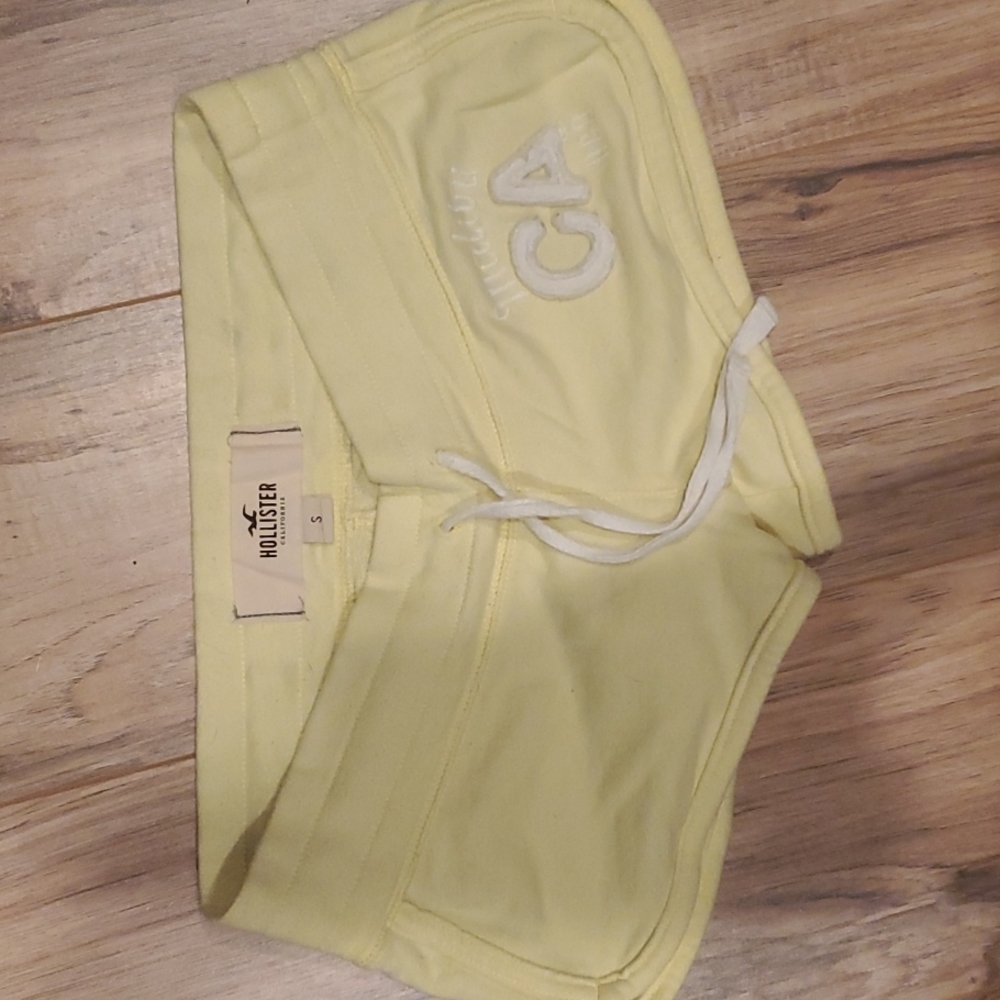 Yellow Hollister comfy shorts